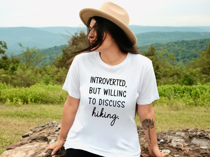 Introverted But Willing To Discuss Hiking Unisex Tee