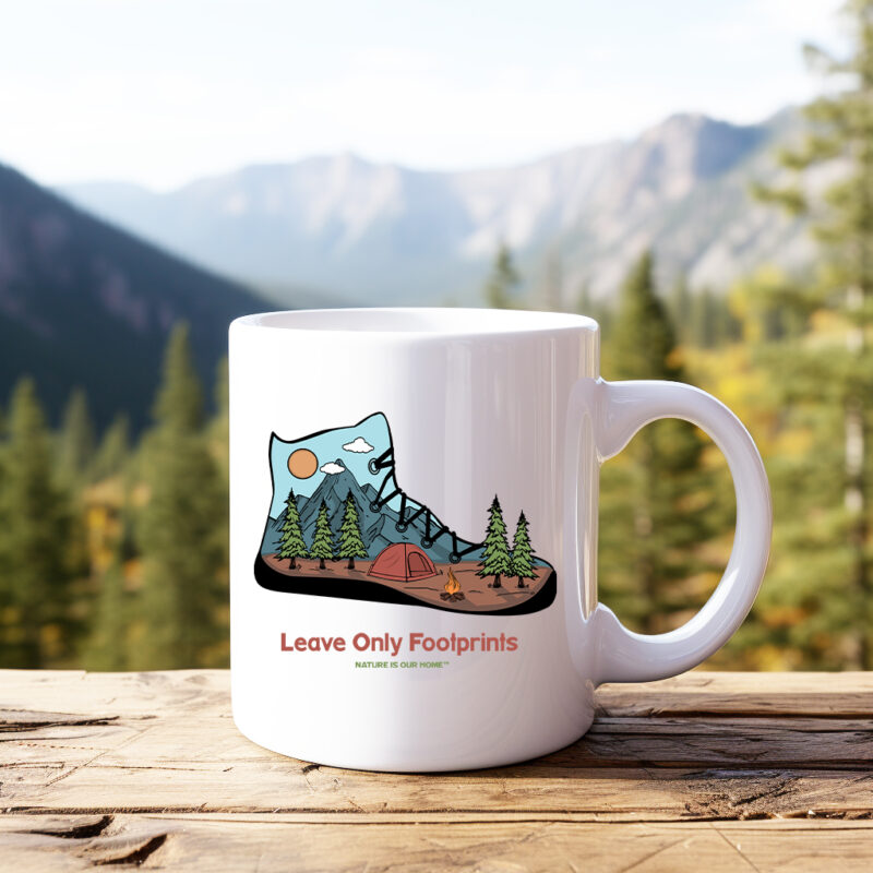 Leave Only Footprints Coffee Tea Mug