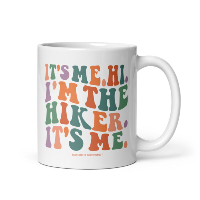 It’s Me Hi I’m the Hiker It’s Me Wavy Retro Groovy Coffee Tea Mug