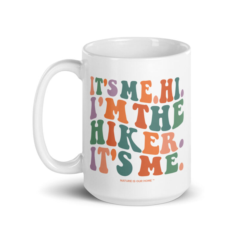 It’s Me Hi I’m the Hiker It’s Me Wavy Retro Groovy Coffee Tea Mug