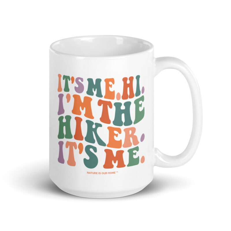 It’s Me Hi I’m the Hiker It’s Me Wavy Retro Groovy Coffee Tea Mug