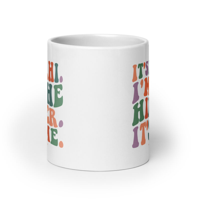 It’s Me Hi I’m the Hiker It’s Me Wavy Retro Groovy Coffee Tea Mug