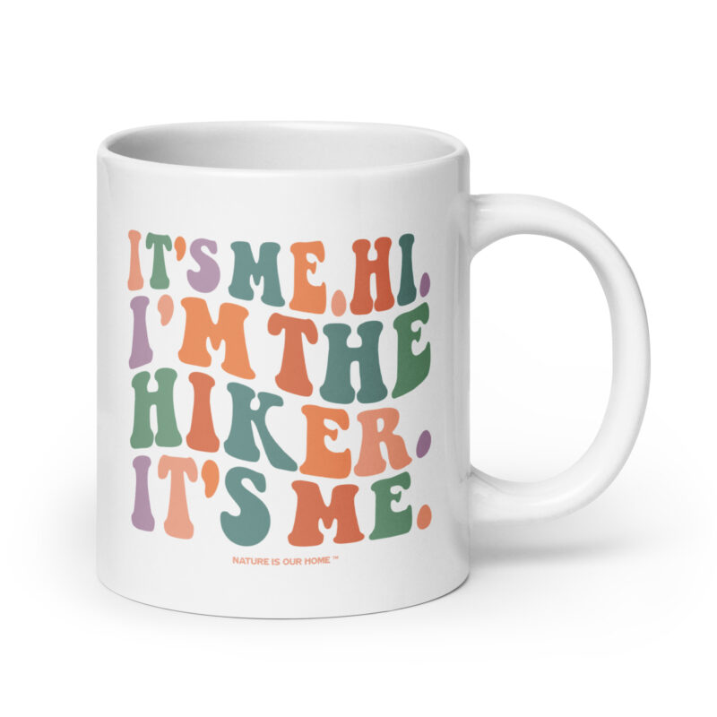 It’s Me Hi I’m the Hiker It’s Me Wavy Retro Groovy Coffee Tea Mug