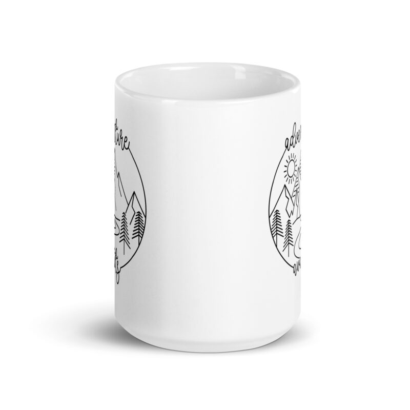 Adventure Awaits with Mountains Coffee Tea Mug