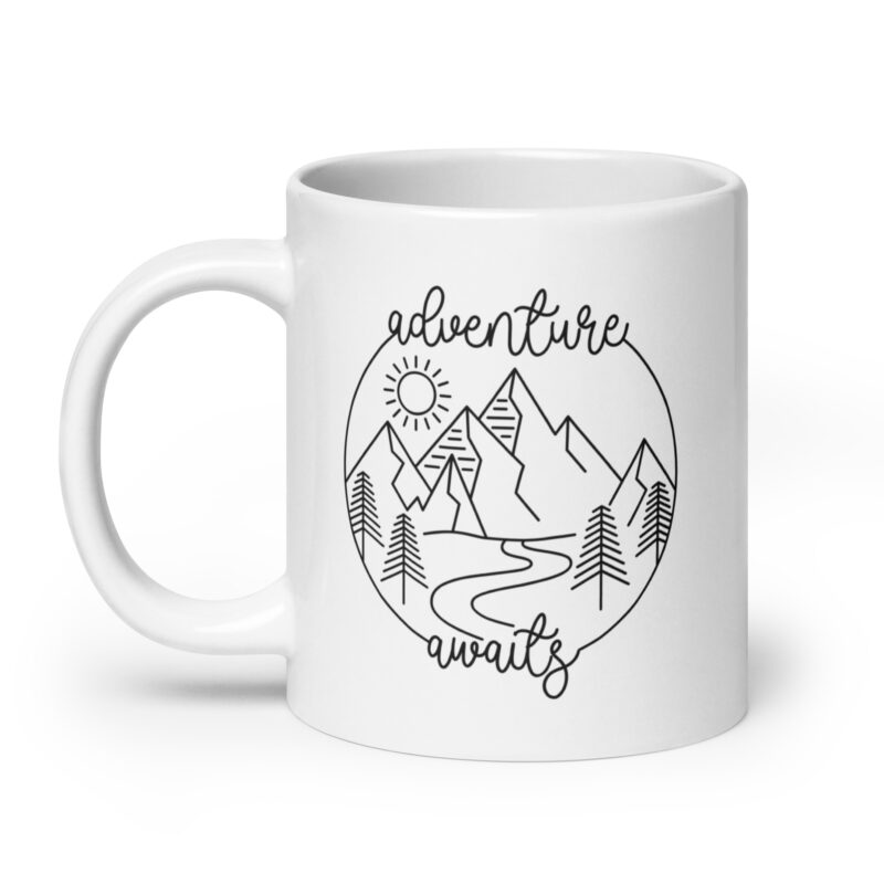 Adventure Awaits with Mountains Coffee Tea Mug
