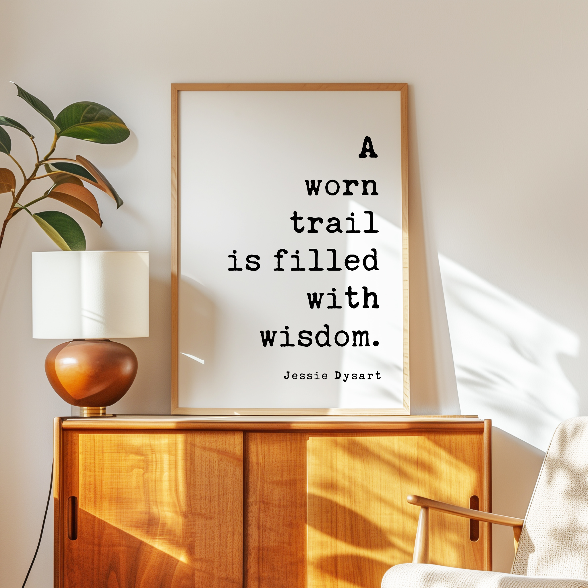 Hiking Quote Wall Art, A Worn Trail Is Filled With Wisdom, Original Jessie Dysart Print - Image 6