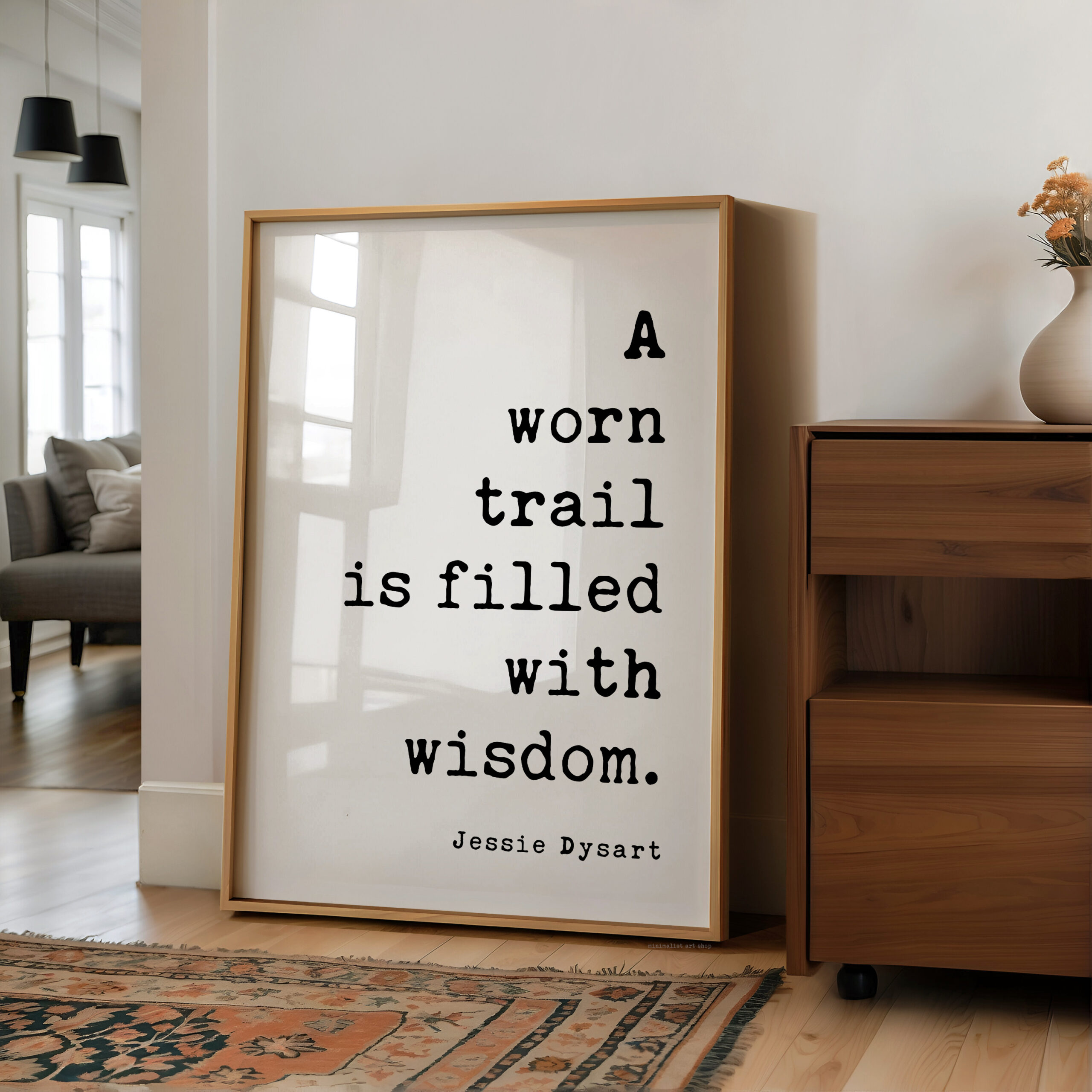 Hiking Quote Wall Art, A Worn Trail Is Filled With Wisdom, Original Jessie Dysart Print - Image 10