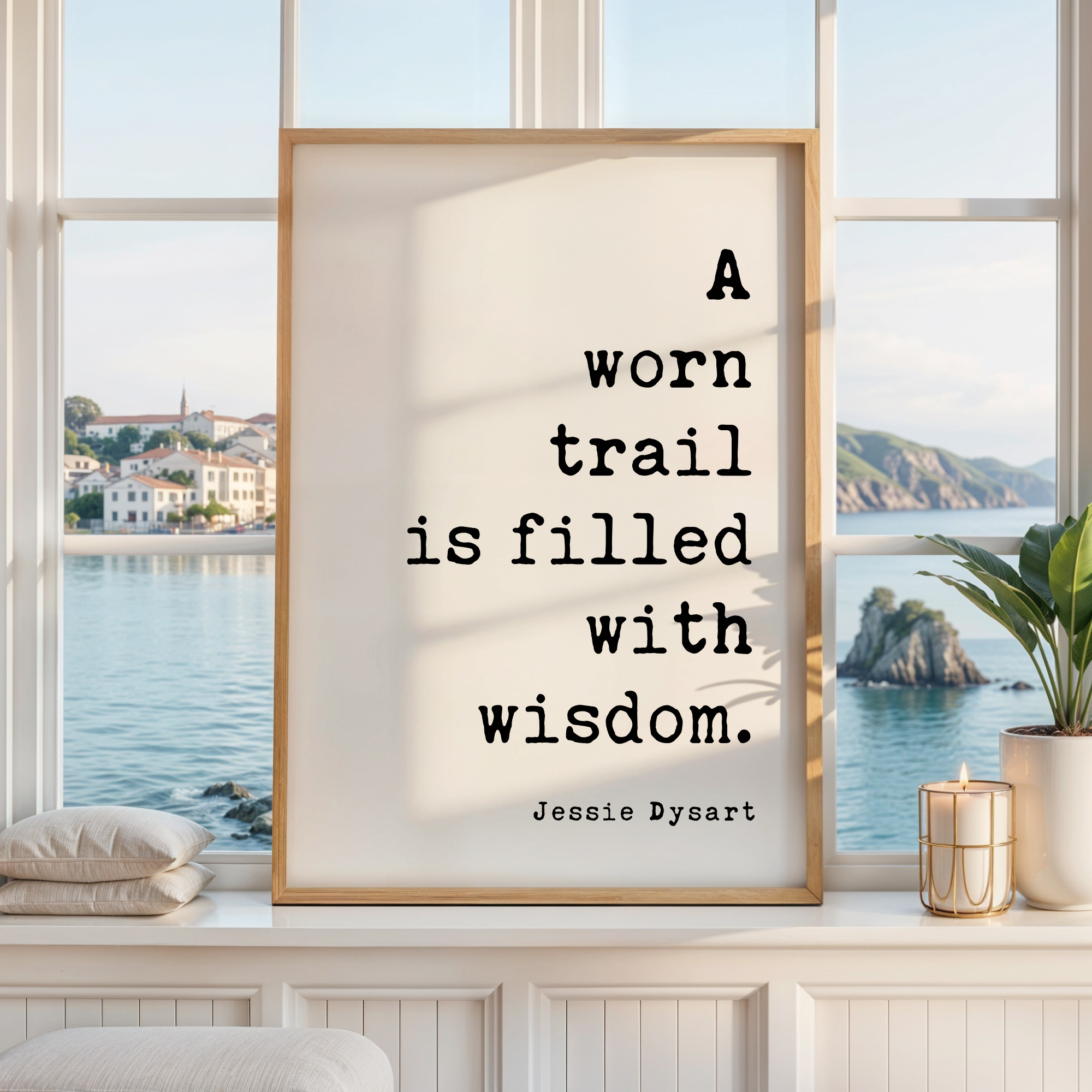 Hiking Quote Wall Art, A Worn Trail Is Filled With Wisdom, Original Jessie Dysart Print - Image 8
