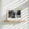 Fishing the Zig Zag River, Oregon Vintage Photo • USFS • Typography Art Print