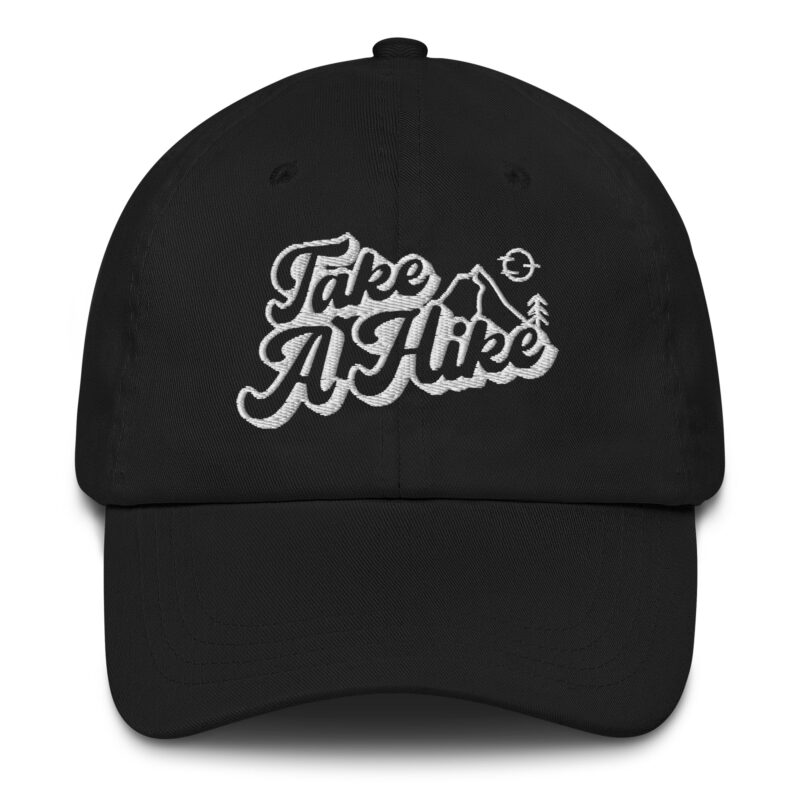 Take a Hike Baseball Cap featuring Mountains, Tree, and Sun