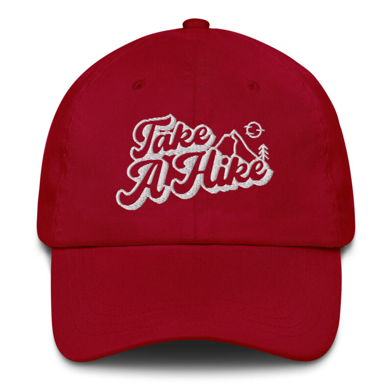 Take a Hike Baseball Cap featuring Mountains, Tree, and Sun