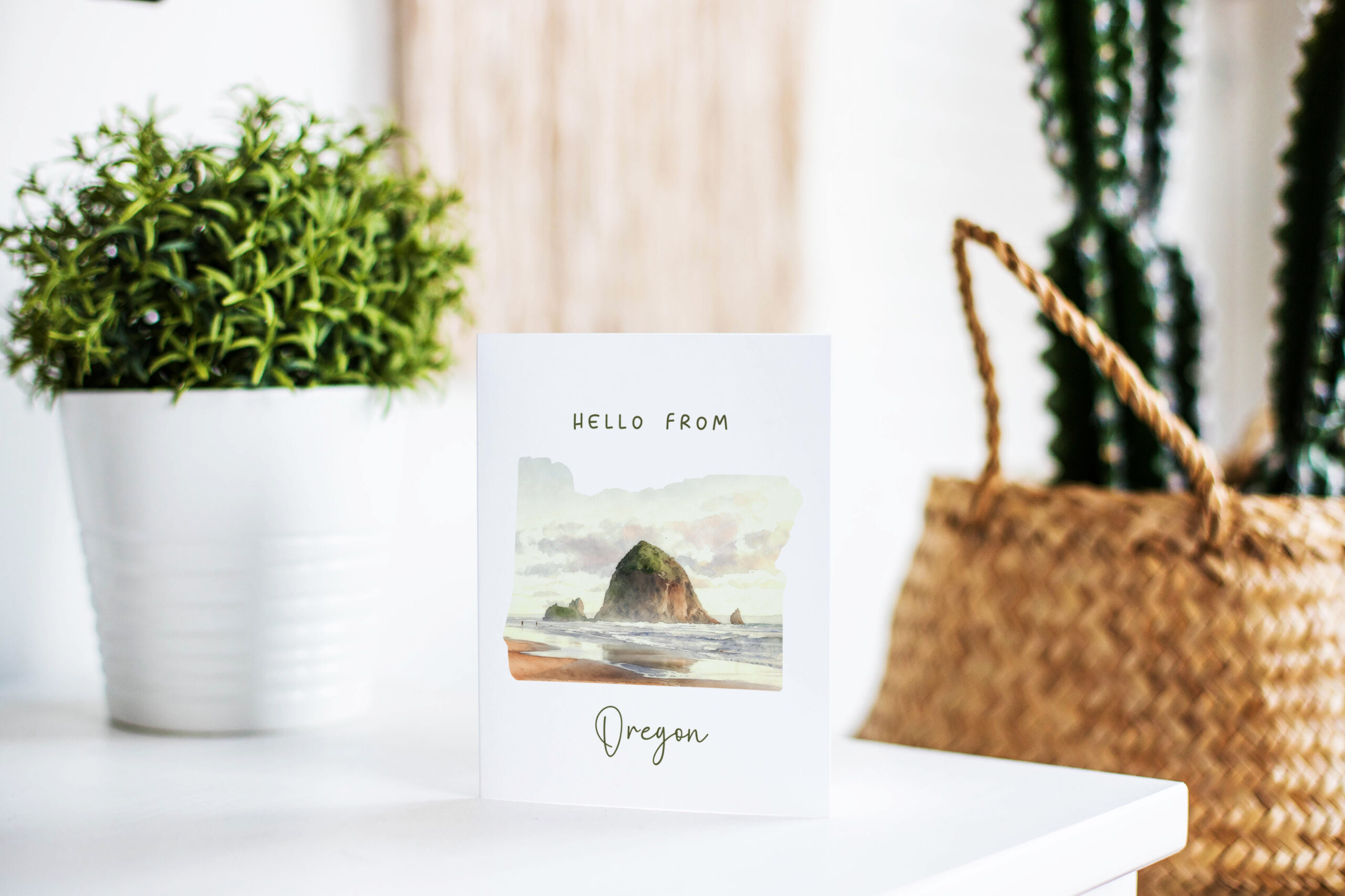Hello From Oregon Greeting Card – Oregon Coast – Cannon Beach Haystack Rock Hello From Oregon Greeting Card – Oregon Coast – Cannon Beach Haystack Rock