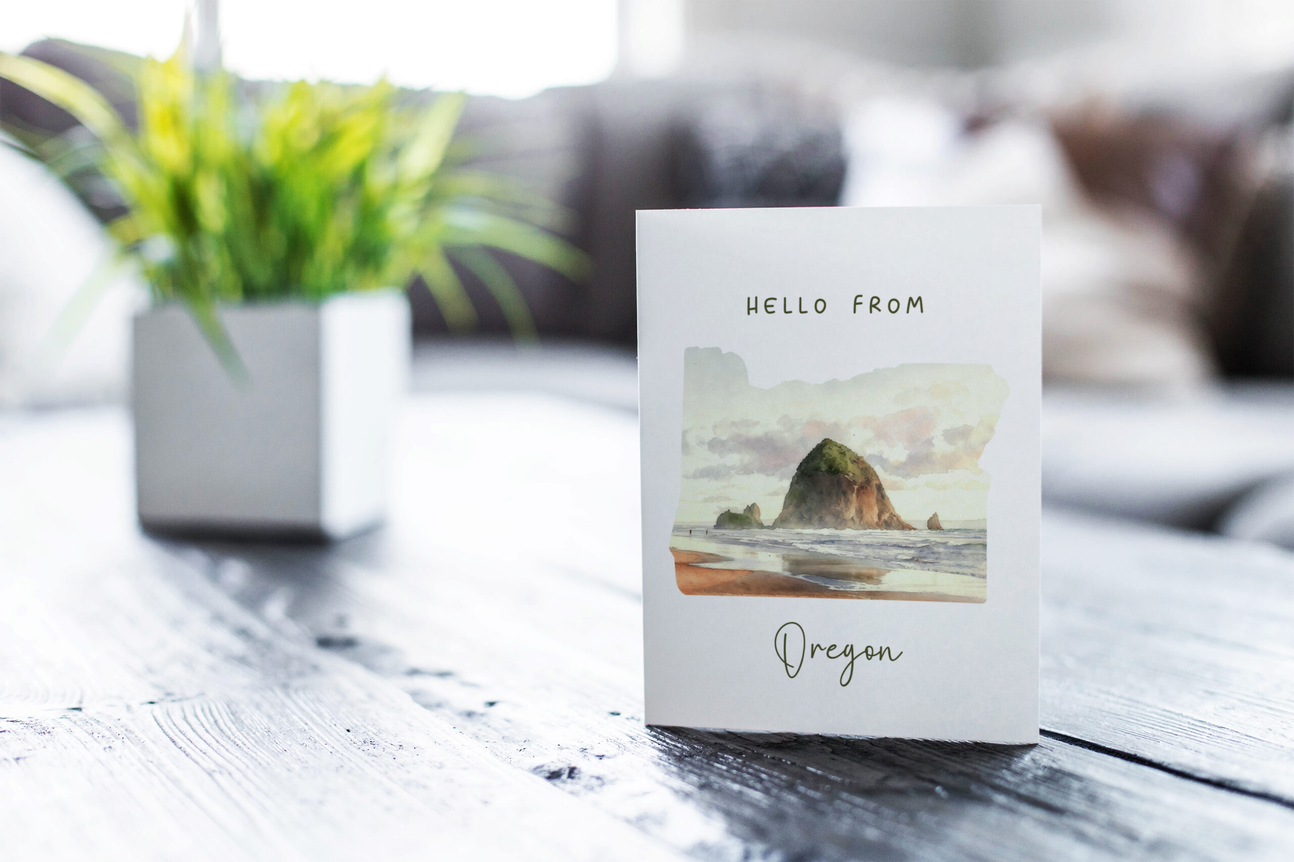 Hello From Oregon Greeting Card – Oregon Coast – Cannon Beach Haystack Rock Hello From Oregon Greeting Card – Oregon Coast – Cannon Beach Haystack Rock