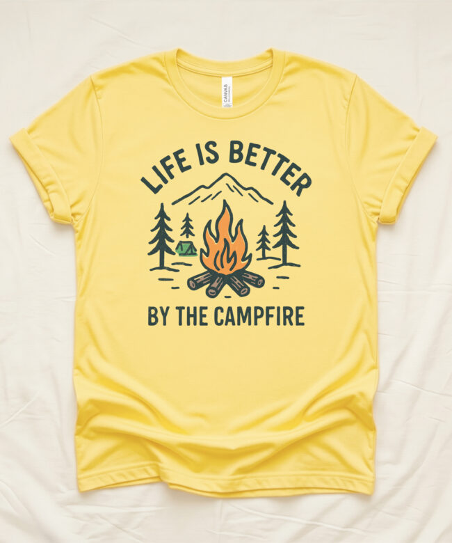 Life Is Better By The Campfire Unisex T-Shirt, Camping Shirt, Nature Lover Gift