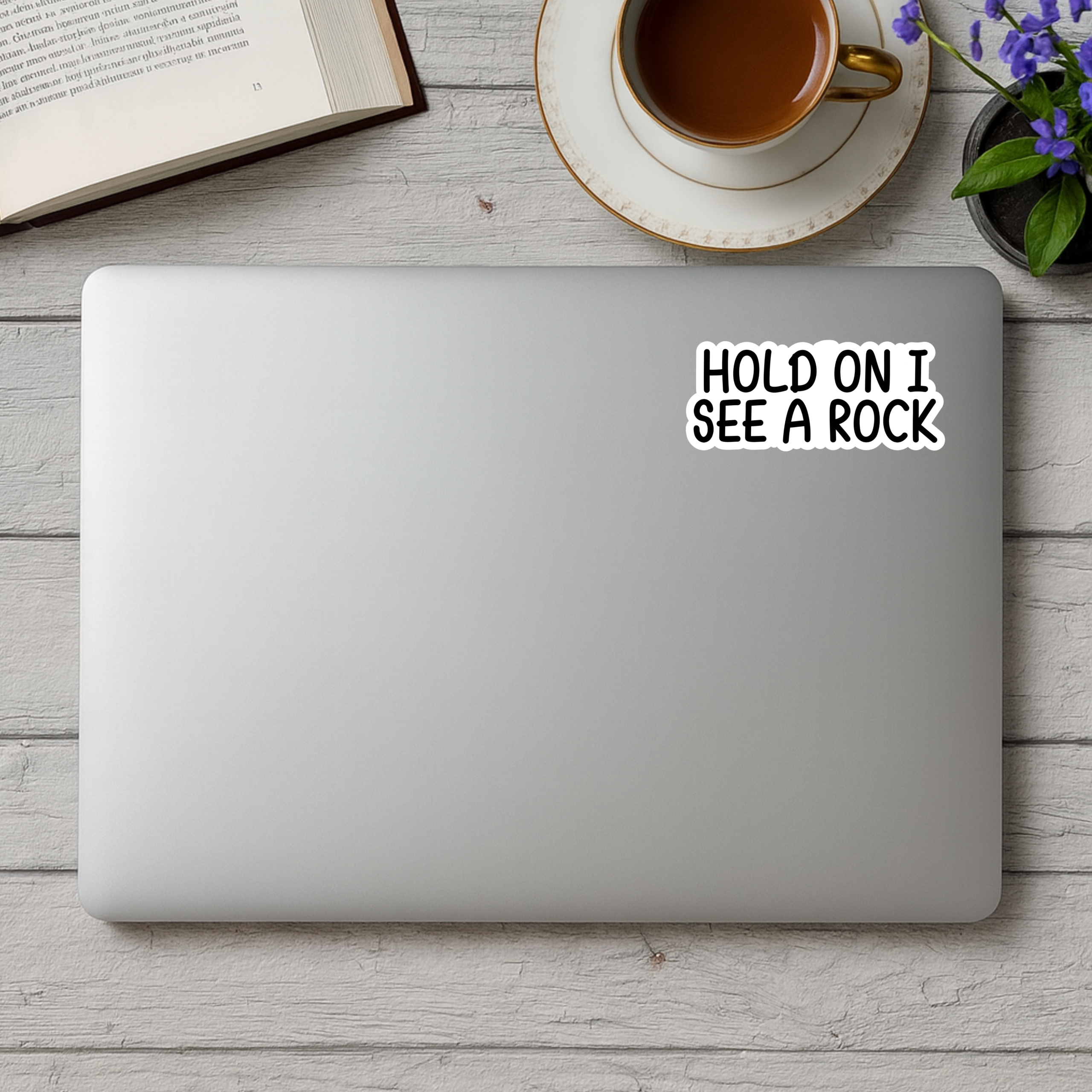 Hold On I See A Rock Sticker, Funny Rockhound Vinyl Decal, Geology Lover Gift - Image 3