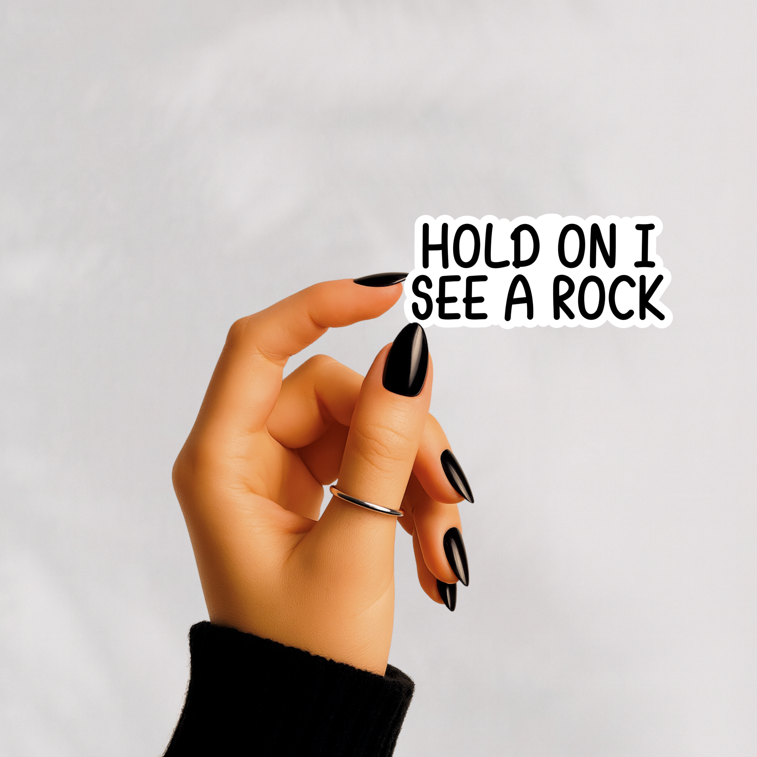 Hold On I See A Rock Sticker, Funny Rockhound Vinyl Decal, Geology Lover Gift