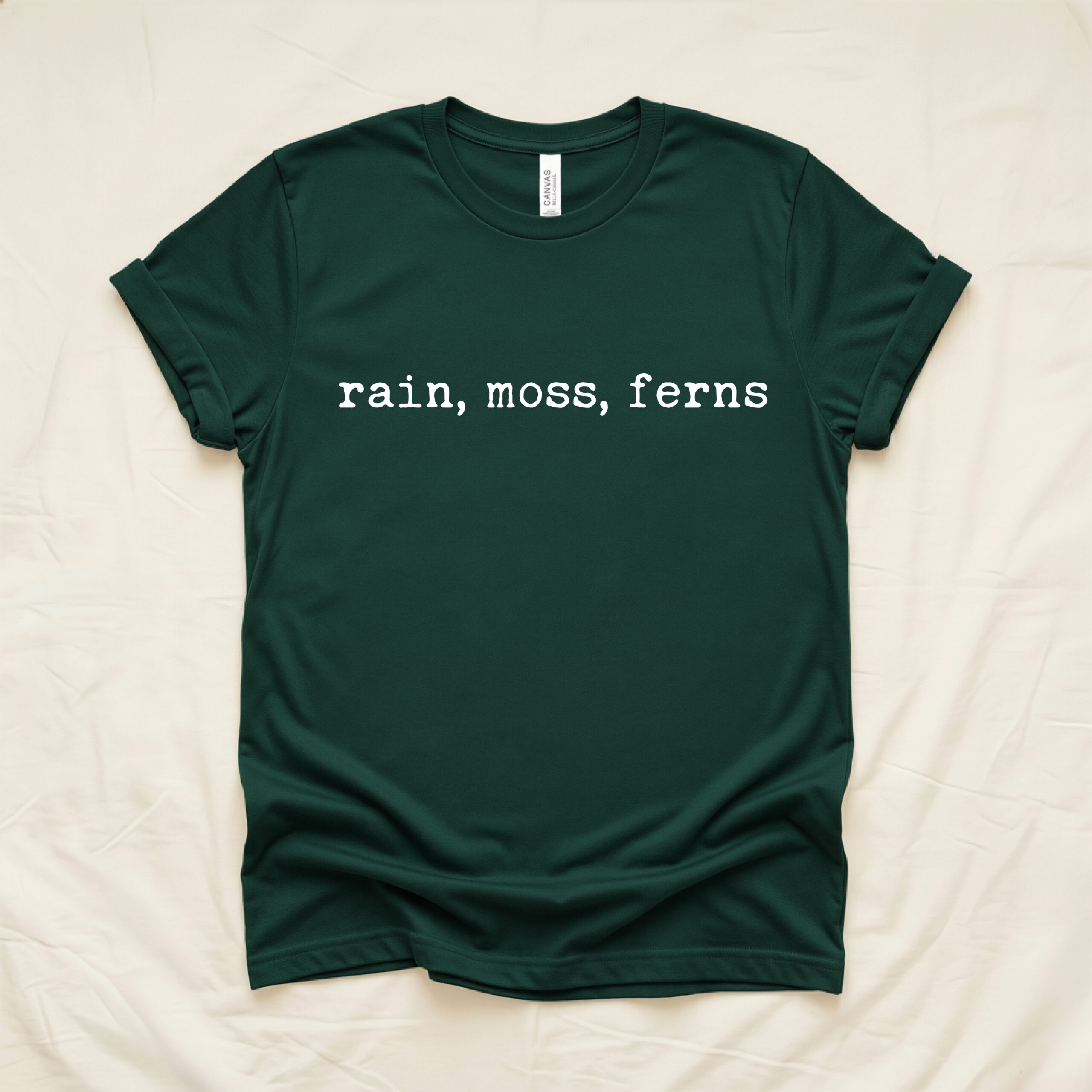Rain Moss Ferns T-Shirt, Pacific Northwest Tee, Nature Lover, Forest Aesthetic, Outdoor Adventure Gift