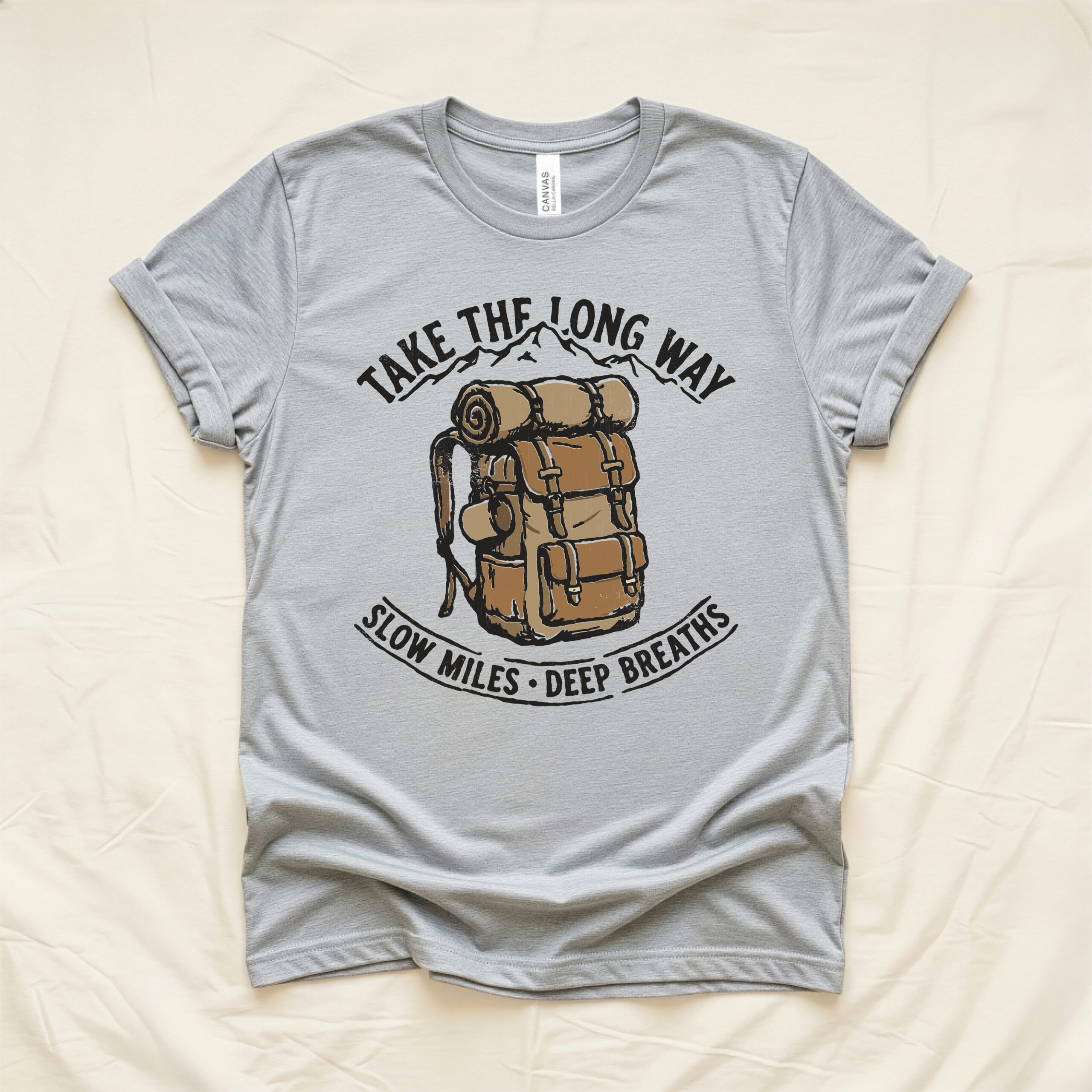 Take The Long Way T-Shirt, Hiking Backpack Tee, Outdoor Adventure, Nature Lover Gift
