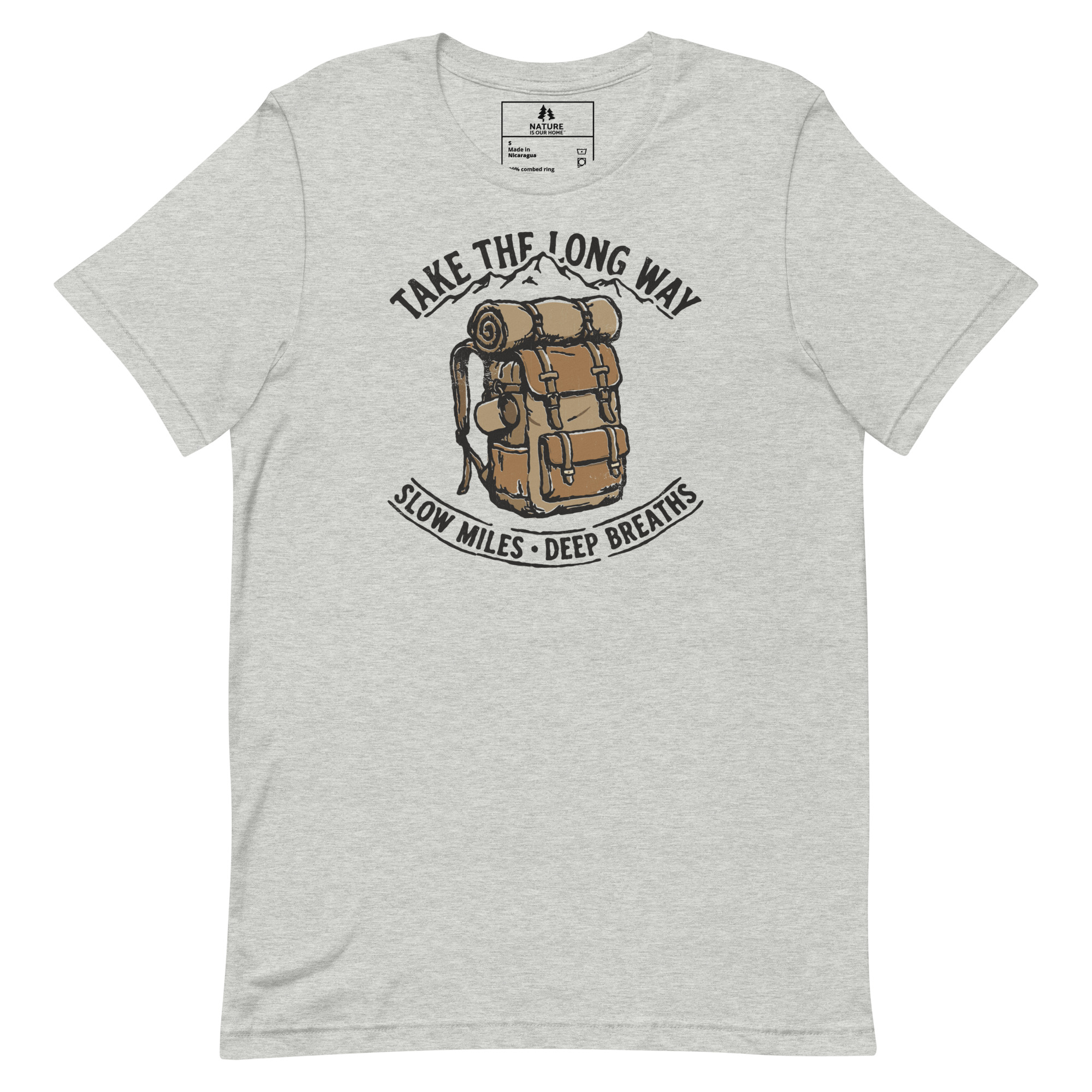 Take The Long Way T-Shirt, Hiking Backpack Tee, Outdoor Adventure, Nature Lover Gift - Image 3