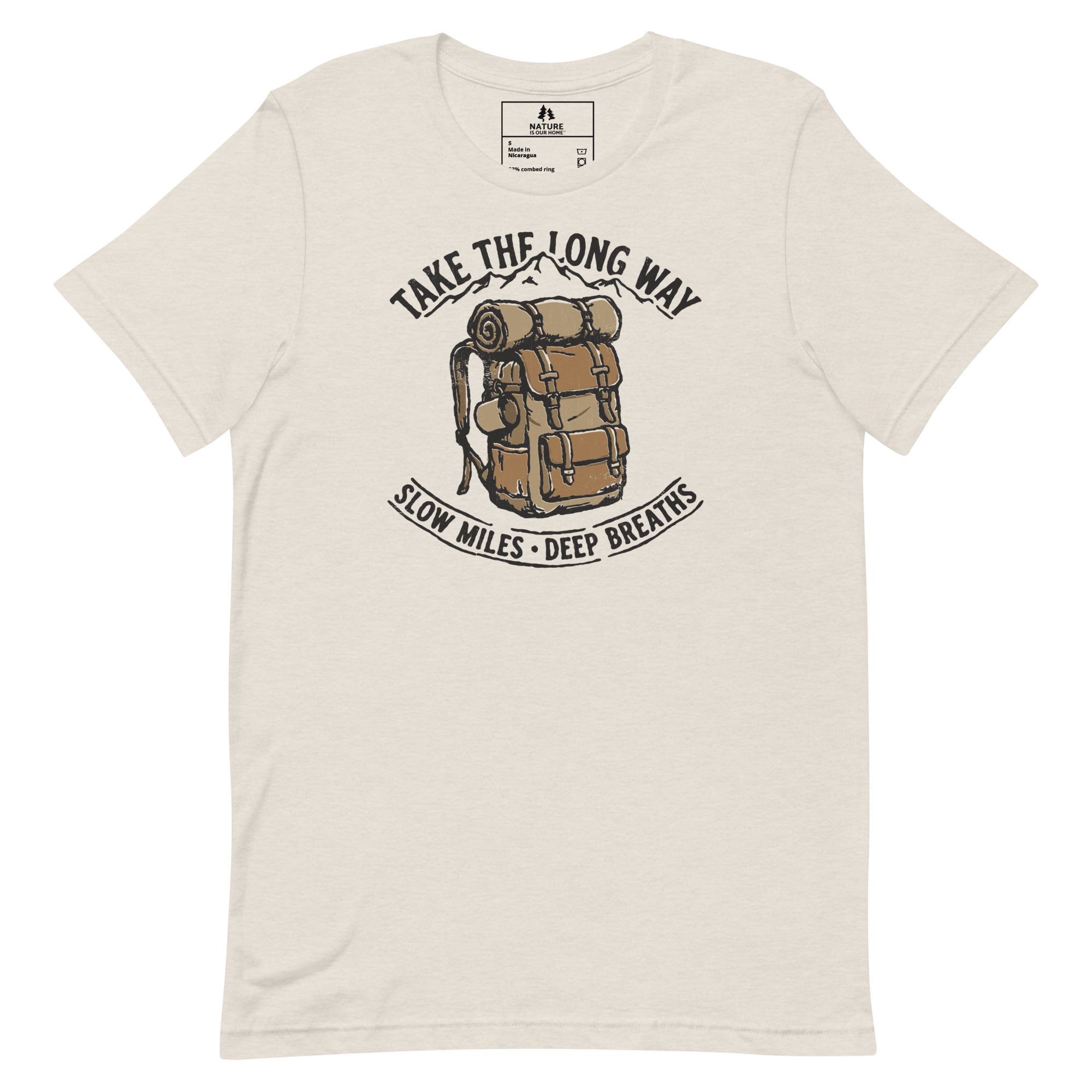 Take The Long Way T-Shirt, Hiking Backpack Tee, Outdoor Adventure, Nature Lover Gift - Image 6