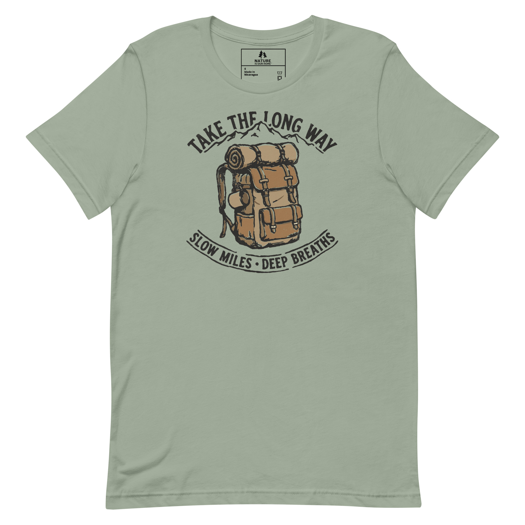Take The Long Way T-Shirt, Hiking Backpack Tee, Outdoor Adventure, Nature Lover Gift - Image 2