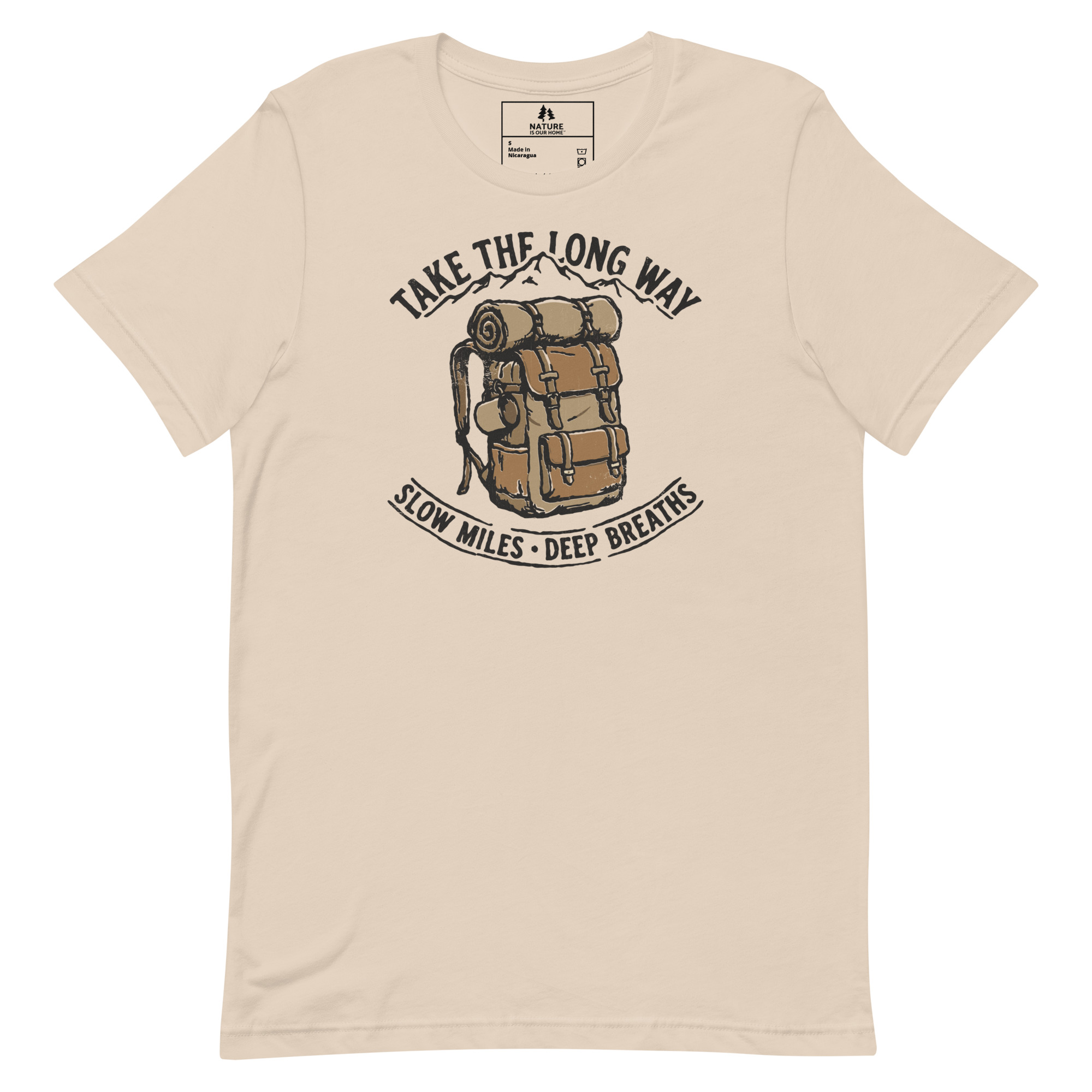 Take The Long Way T-Shirt, Hiking Backpack Tee, Outdoor Adventure, Nature Lover Gift - Image 4