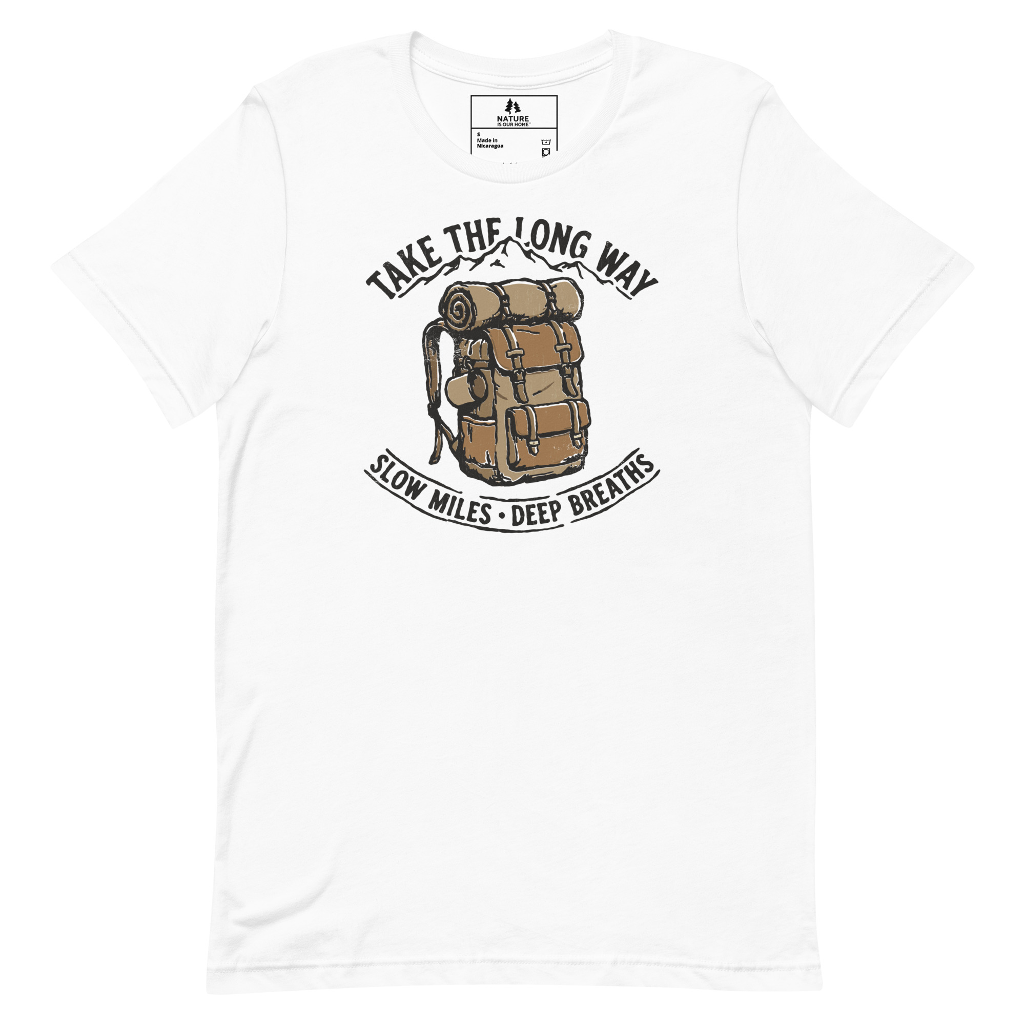 Take The Long Way T-Shirt, Hiking Backpack Tee, Outdoor Adventure, Nature Lover Gift - Image 8
