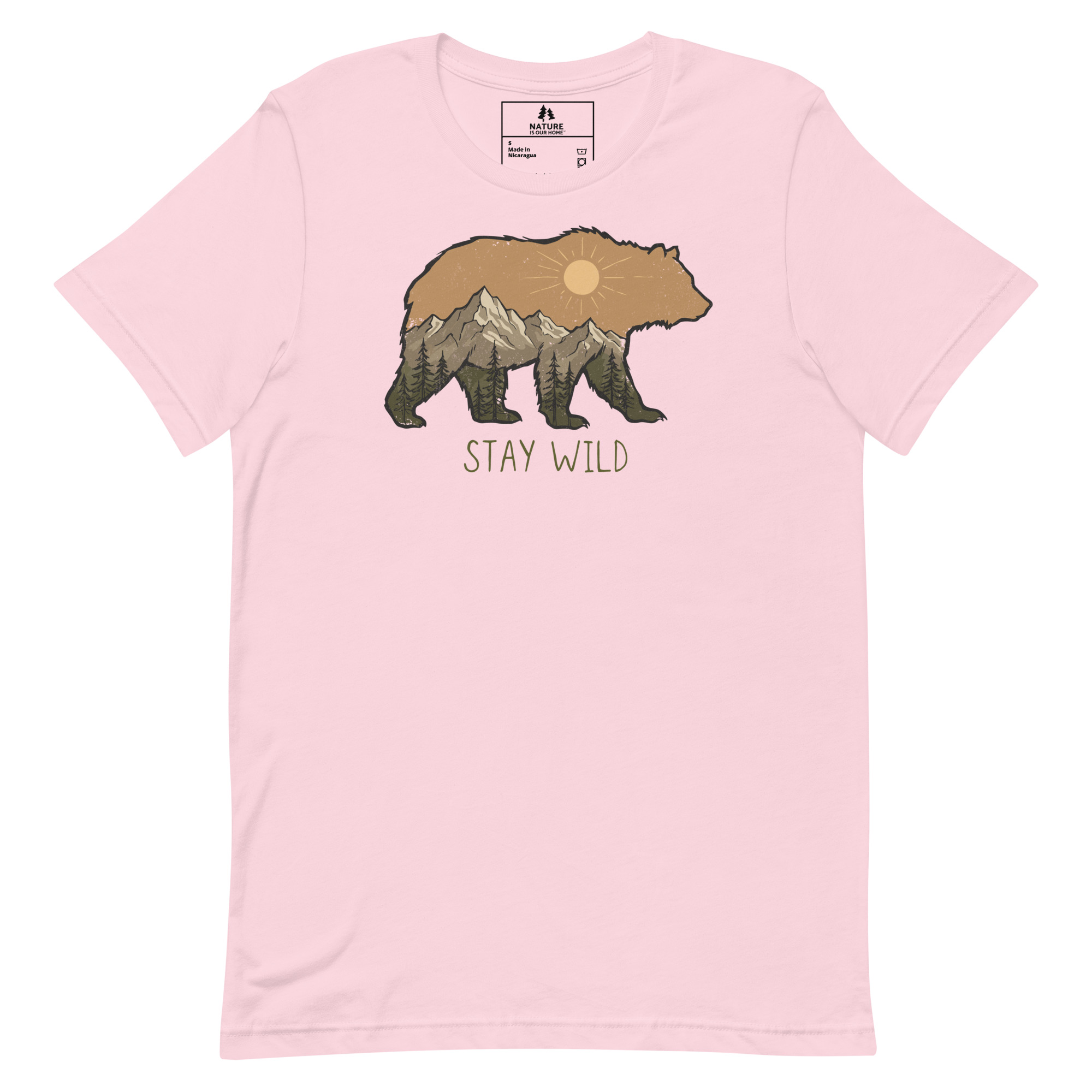Stay Wild Bear T-Shirt, Wildlife Graphic Tee, Outdoor Adventure Gift - Image 7