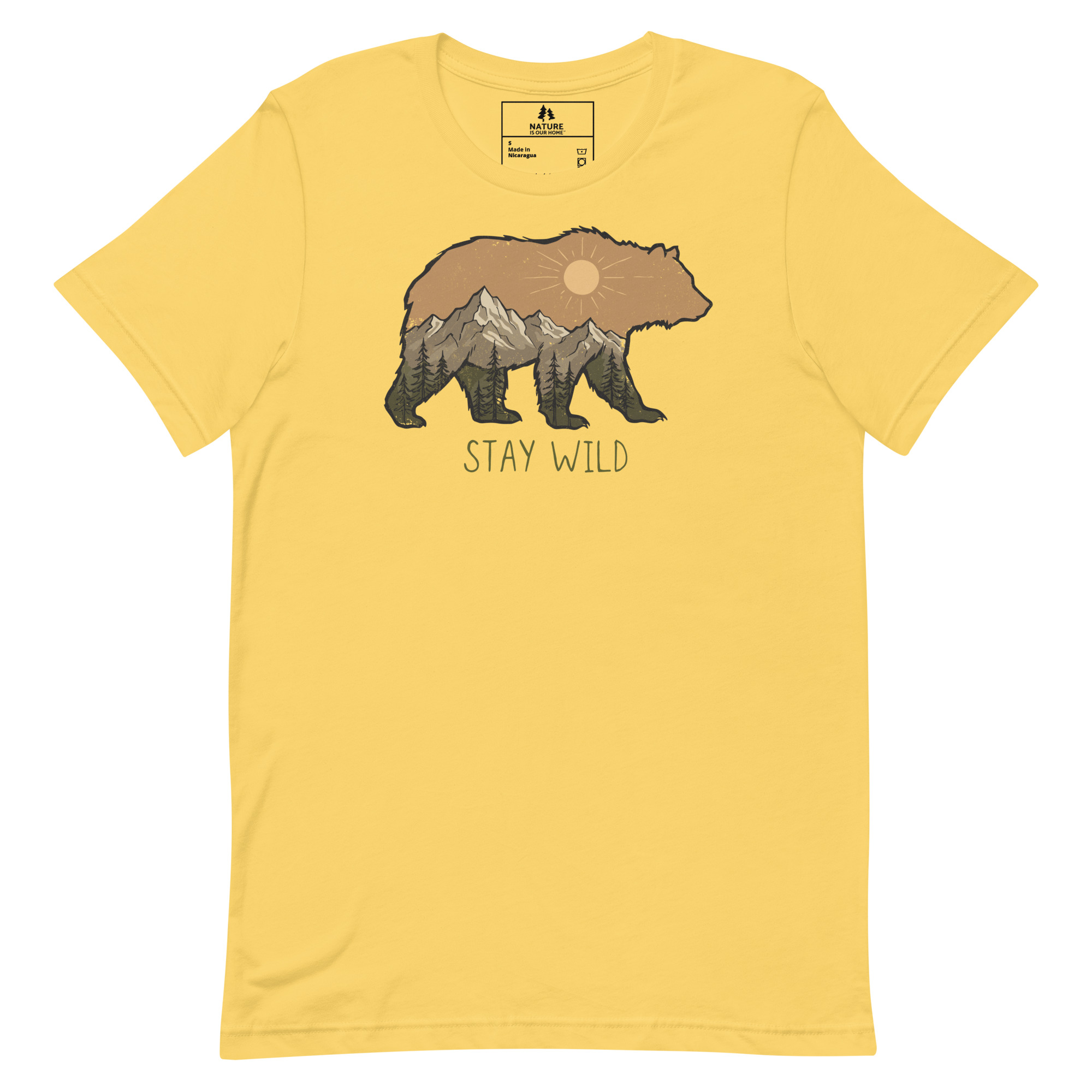 Stay Wild Bear T-Shirt, Wildlife Graphic Tee, Outdoor Adventure Gift - Image 5